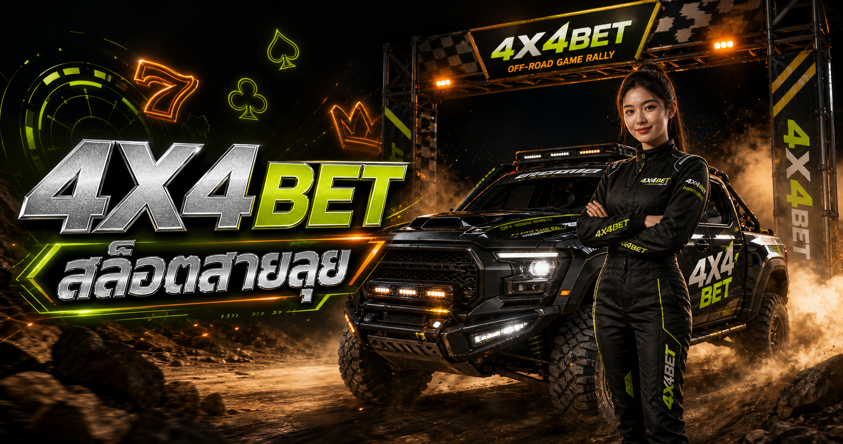 4X4BET สล็อต บาคาร่า และคาสิโนออนไลน์ในธีมแรลลี่