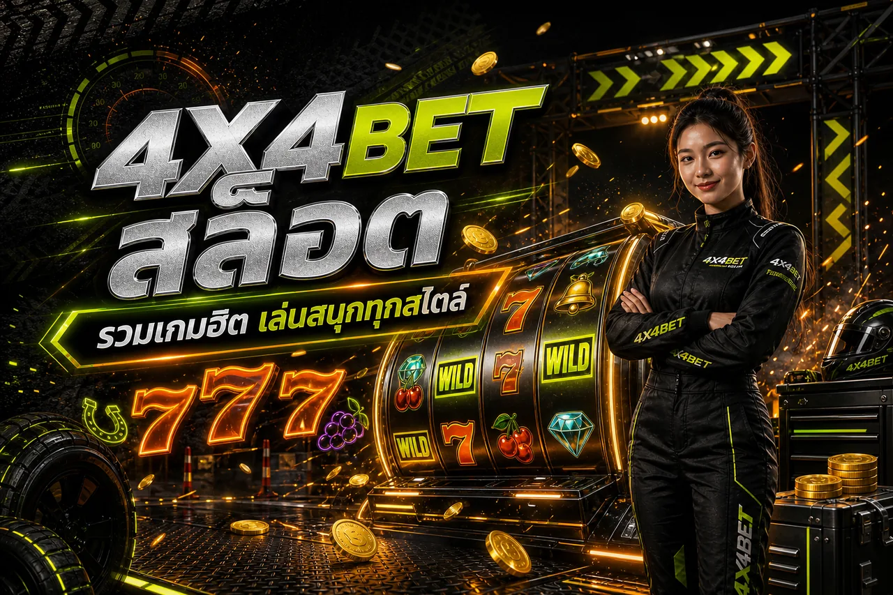 ภาพประกอบ 4X4BET สล็อต รวมเกมฮิตในธีมแรลลี่สีดำ เขียว และส้ม